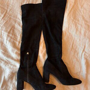 Nine West black suede over the knee boots
